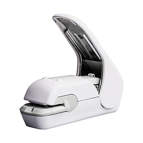 ANKCASE Hefter Stapelfreie Hefter Zeit sparen mühelosen nadelfreie Handhelze Hefter Mini tragbar Klammerloser Hefter(White) von ANKCASE