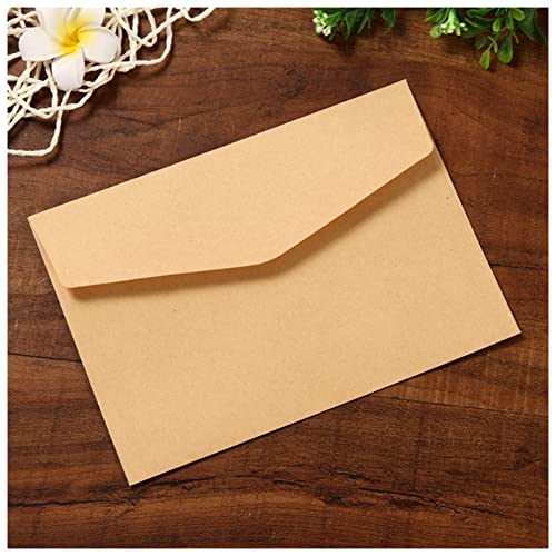 ANKCASE Postkarte Geburtstag (10 Stück/Charge) 12 * 17cm Schwarz Weiß Kraftpapier Feste Farbe Leerer Umschlag Grußkarten Postkartenumschlag Postkarte Weihnachten(Kraft) von ANKCASE