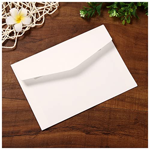 ANKCASE Postkarte Geburtstag (10 Stück/Charge) 12 * 17cm Schwarz Weiß Kraftpapier Feste Farbe Leerer Umschlag Grußkarten Postkartenumschlag Postkarte Weihnachten(White) von ANKCASE