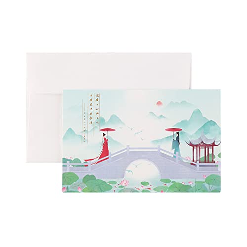 ANKCASE Postkarte Geburtstag 6 Teile des chinesischen glücklichen Valentinstags-Grußkarten mit Umschlägen, Partyeinladungen, Hochzeitseinladungen Postkarte Weihnachten(A1) von ANKCASE