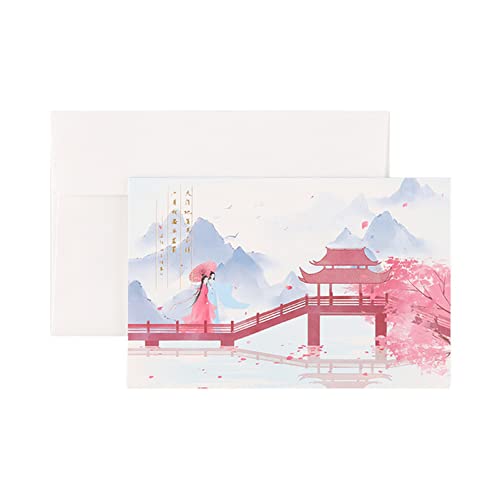 ANKCASE Postkarte Geburtstag 6 Teile des chinesischen glücklichen Valentinstags-Grußkarten mit Umschlägen, Partyeinladungen, Hochzeitseinladungen Postkarte Weihnachten(A3) von ANKCASE