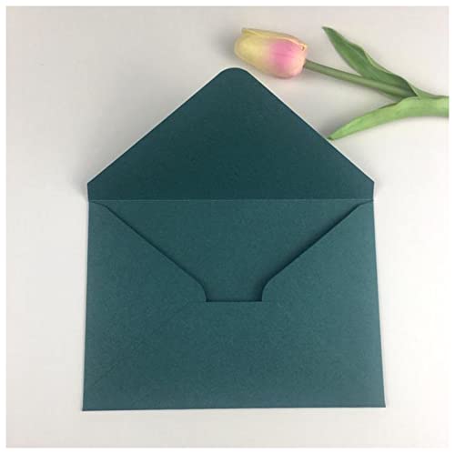 Postkarte Geburtstag 25x 250g Perlenpapier Umschlag Weiß Schwarz Gold Navy Blue Rosa Smaragdgrün 5x7 Hochzeitseinladungsgeschenk Aluminiumfolie Postkarte Postkarte Weihnachten(Matte Emerald Green) von ANKCASE