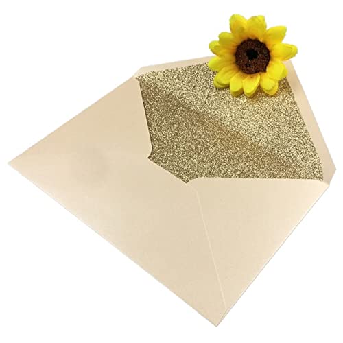 Postkarte Geburtstag 25x Papierumschläge schimmern graue Perllegierende Glitzerumschläge for DIY. Postkarte / Karte Hochzeits-Einladungsgeschenk-Verpackungsumschlag Postkarte Weihnachten(Blush Rose go von ANKCASE