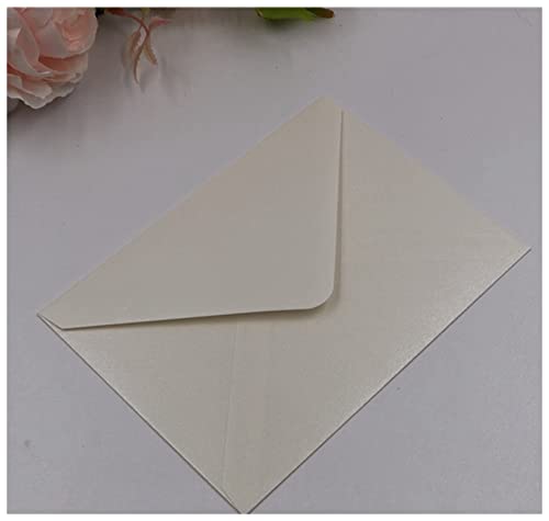 Postkarte Geburtstag 25x Papierumschläge schimmern graue Perllegierende Glitzerumschläge for DIY. Postkarte / Karte Hochzeits-Einladungsgeschenk-Verpackungsumschlag Postkarte Weihnachten(Ivory pearl,1 von ANKCASE