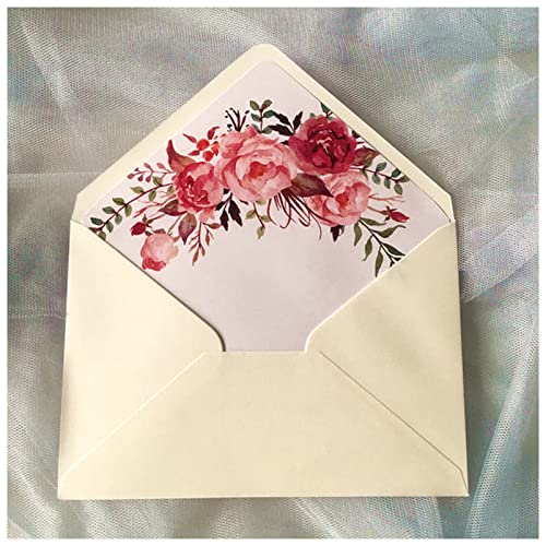 Postkarte Geburtstag 25x Papierumschläge schimmern graue Perllegierende Glitzerumschläge for DIY. Postkarte / Karte Hochzeits-Einladungsgeschenk-Verpackungsumschlag Postkarte Weihnachten(Ivory flower, von ANKCASE