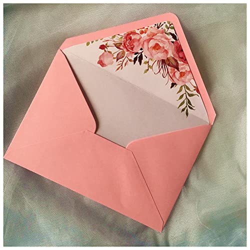 Postkarte Geburtstag 25x Papierumschläge schimmern graue Perllegierende Glitzerumschläge for DIY. Postkarte / Karte Hochzeits-Einladungsgeschenk-Verpackungsumschlag Postkarte Weihnachten(Pink flower,1 von ANKCASE