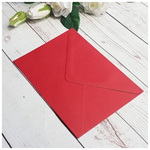 Postkarte Geburtstag 25x Papierumschläge schimmern graue Perllegierende Glitzerumschläge for DIY. Postkarte / Karte Hochzeits-Einladungsgeschenk-Verpackungsumschlag Postkarte Weihnachten(Red matte,16x von ANKCASE