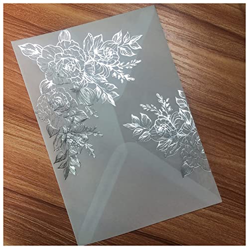 Postkarte Geburtstag 25x Papierumschläge schimmern graue Perllegierende Glitzerumschläge for DIY. Postkarte / Karte Hochzeits-Einladungsgeschenk-Verpackungsumschlag Postkarte Weihnachten(Vellum silver von ANKCASE