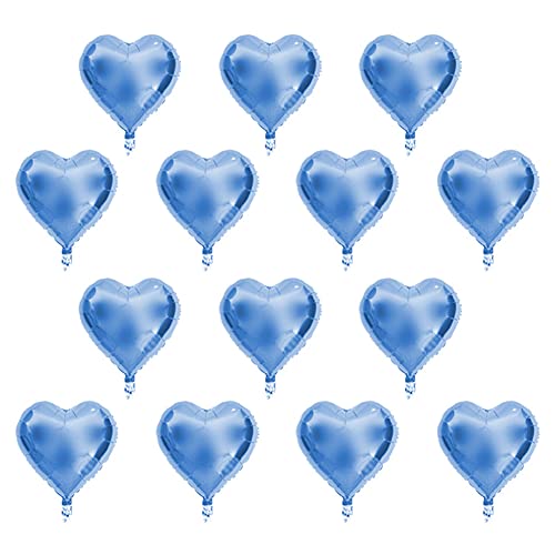 ANKROYU 10 Luftballons, 25,4 cm, hochwertige Aluminiumfolie, Balloom-Herzballons, Dekoration, herzförmige Luftballons für Heimdekorationen (Blue) von ANKROYU