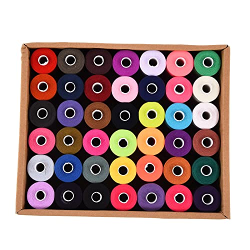 ANKROYU 1000 Yards Nähgarn-Set, insgesamt 42 Farben Polyester-Nähgarn, Stickspulen-Set, Allzweckgarn-Set für Sticknähmaschine von ANKROYU