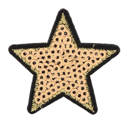 ANKROYU 12 Stück Pailletten-Sternmuster-Stickaufkleber, handgefertigte Stern-Perlen-Aufnäher, Strass-Applikationen, Stern für Kleidung, Aufnäher, Zubehör von ANKROYU