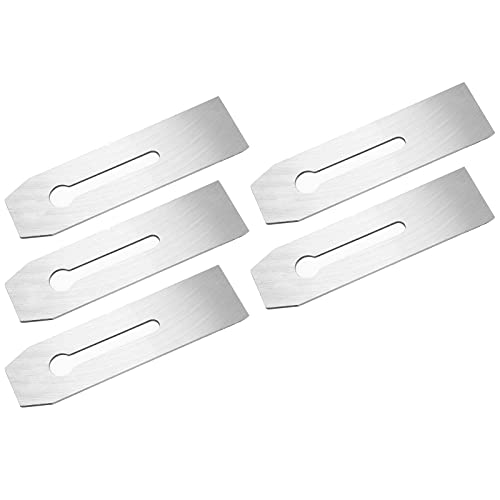ANKROYU 5-teiliges Hobelmesser, Einstellwerkzeug für Hobelmesser aus Hartstahl, Hobelmesser für die Holzbearbeitung, 51 mm Wärmebehandlung, verschleißfeste Messerklinge für die von ANKROYU