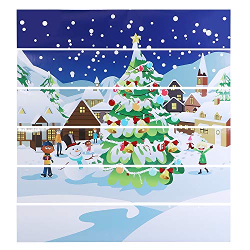 ANKROYU 6 Stück Treppenaufkleber, PVC-Schneemann-Weihnachts-Treppenaufkleber, wasserdichtes Weihnachts-Treppen-Wandbild, 3D-Wand-Bodendekor für Küche, Badezimmer, Dekoration von ANKROYU