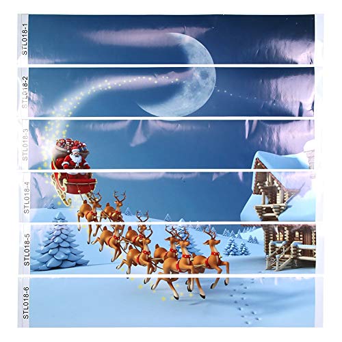 ANKROYU 6 Stück Wandaufkleber, PVC-Treppenaufkleber mit weihnachtlichem Motiv und schönem Muster, Heim-Treppenaufkleber-Dekoration, Weihnachts-Wandaufkleber für Heimdekoration von ANKROYU