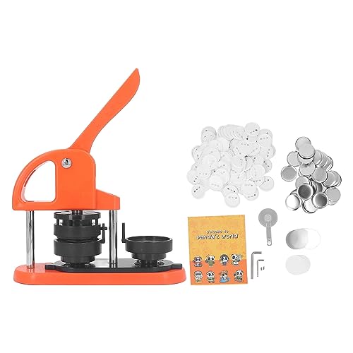 ANKROYU Button Maker Machine, ABS Pin Badge Press Supplies Set Kit, abnehmbare Badge Button Press Machine mit Kreisschneider für Button Press Machine (58mm) von ANKROYU