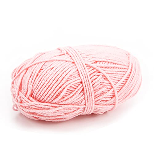 ANKROYU Häkelgarn, klobiges Garn, weiches Häkelgarn, Häkel-Baumwollgarn dick, Acrylgarn, Strickwolle, Polyester-Strickgarn zum Stricken von Kleidung (Pink) von ANKROYU