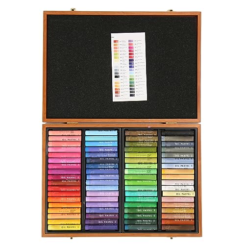 ANKROYU Ölpastell-Set mit 72 Farben, professionelles Mal-Ölpastell, weiche Ölkreiden-Pastellkreide, einfach zu färbendes, lebendiges Ölpastell-Set für Porträts, Kunstprojekte von ANKROYU