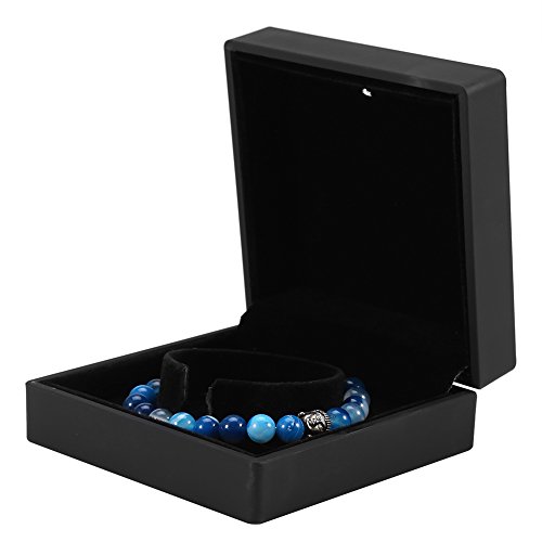 ANKROYU Schmuck Geschenkbox mit LED Licht, Schmuckschachtel, Geschenkbox Schmuck, Schmuckschatulle Für Damen Schmuckkästchen, Led Beleuchteter Ring, Display Aufbewahrungskoffer von ANKROYU