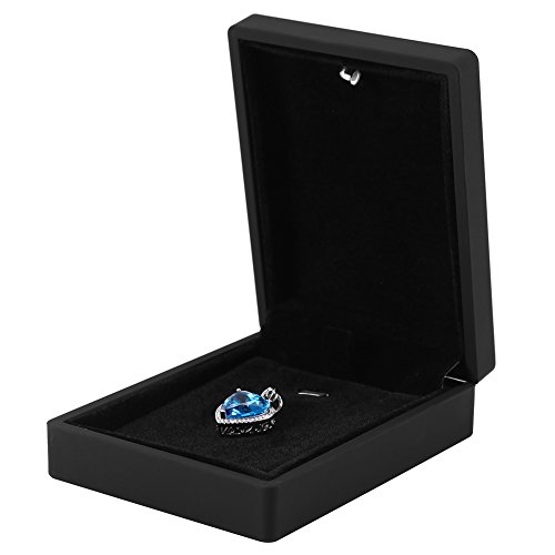 ANKROYU Schmuck Geschenkbox mit LED Licht, Schmuckschachtel, Geschenkbox Schmuck, Schmuckschatulle Für Damen Schmuckkästchen, Led Beleuchteter Ring, Display Aufbewahrungskoffer (Pendant Box) von ANKROYU