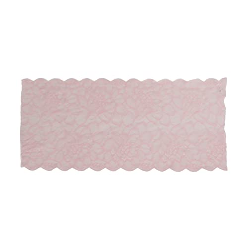 ANKROYU Vintage-Spitzenband, 23 cm, weiches, selbstklebendes Nylon-Dekorband, Spitzenbordürenband, Vintage-Dekorspitze zum Nähen von Schuhen, Hüten (Pink) von ANKROYU