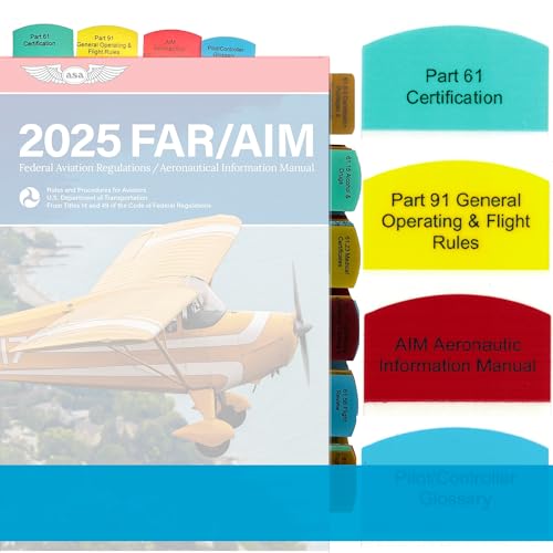 Tabs für FAR/AIM 2021/2022 und FAA für kommerzielle Bewertung - 49 Register von ANKTech