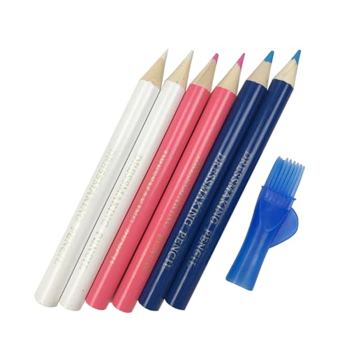 6pcs Schneiderstifte Mit Pinsel Top Stoffmarkierungsstiftnähung Mark Bleistift Löschbarer Stoffmarker Bleistift Für Quilting von ANMITI