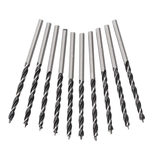 Packung Von 10 Holzbearbeitung Twist Bohrbit Set 3 Mm Rund Shank Kohlenstoffstahlbohrwerkzeuge Für Holzmöbelschrank von ANMITI