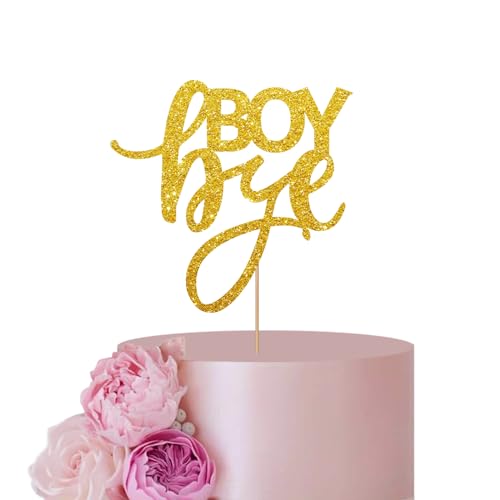 Gold Divorce Cake Topper für Goodbye Party Dekor, Boy Bye Cake Topper, Broken Up Cake Topper, Glitter Divorce Party Dekoration Supplies von ANNATZQ