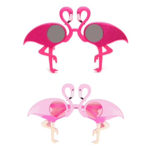 ANNIUP 2 Paar hawaiianische Flamingo-Brillen, Partybrillen, lustige Brillen, Party-Requisiten, Strandparty-Brillen von ANNIUP