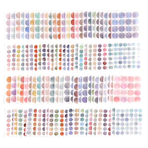 ANNJUC 100 Blatt Washi Dots Aufkleber Scrapbook Aufkleber dekorative selbstklebende Aufkleber Dekoration Etiketten von ANNJUC