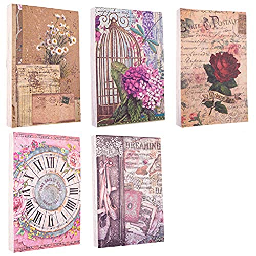 ANNJUC 500 StüCk Vintage-Scrapbooking-Papier, Blumenserie, Scrapbooking-ZubehöR, DIY-Kollektion, Dekoratives Papier von ANNJUC