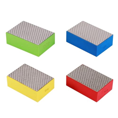 ANNJUC Diamant-Polierpads, 4 Stück/Set, Diamant-Handpolierpads, Schleifblock, Glas-Schleifpads zum Schleifen von Keramikfliesen, einfache Installation, einfach zu bedienen von ANNJUC