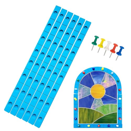 ANNJUC Layoutblock-System für farbige Glasscheiben, frei biegbar, bequem zum Layout von geraden oder in jedem beliebigen von ANNJUC