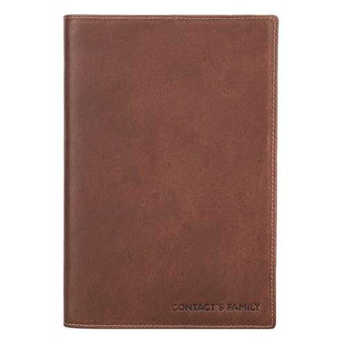 ANNJUC Retro Leder Buchumschlag Sleeve Protector mit Stifthalter Business Notizblock Notizbuch Buch Hülle Büro Schulbedarf A5 von ANNJUC