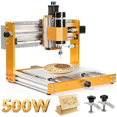 3018 Pro Ultra CNC-Fräsmaschine, 500-W-Ganzmetall-CNC-Fräsmaschine, verbesserte 3-Achsen-Endschalter und Not-Aus mit GRBL-Offline-Steuerung für Metall, Holz, Acryl, PCB-MDF von ANNOY TOOLS