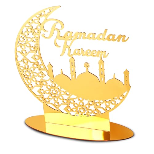 ANOTION Ramadan Deko für Zuhause Ramadan Dekorationen Tisch Islamische Dekorationen für Zuhause Ramadan Tischdekorationen Ramadan Tischdekorationen Ramadan Mubarak Zeichen Ramadan Kareem Dekoration von ANOTION