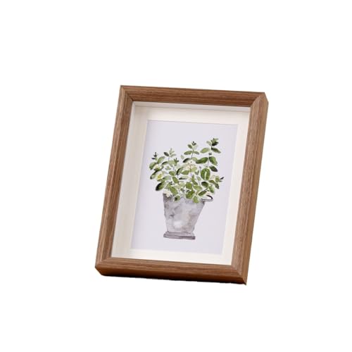 ANQKYO Fotorahmen 3 Stück Holz-Hohlglas-Bilderrahmen, Fotorahmen, Tischdekoration, Heimdekoration(Dark Khaki,6inches 10x15cm) von ANQKYO