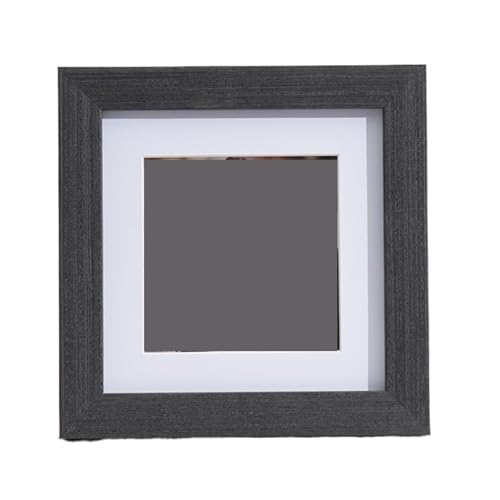 ANQKYO Fotorahmen 3 Stück quadratischer Massivholz-Kleiner Bilderrahmen, quadratischer Foto-Holz-Wandbehang, Tisch, dekorativer Bilderrahmen(Black) von ANQKYO