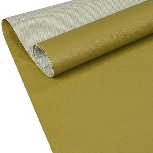 ANRO Kunstleder Lederimitat Lederstoff Polsterstoff Nappaprägung Texturiert Meterware Bezugsstoff Pistazie 1000x140cm (10m) von ANRO