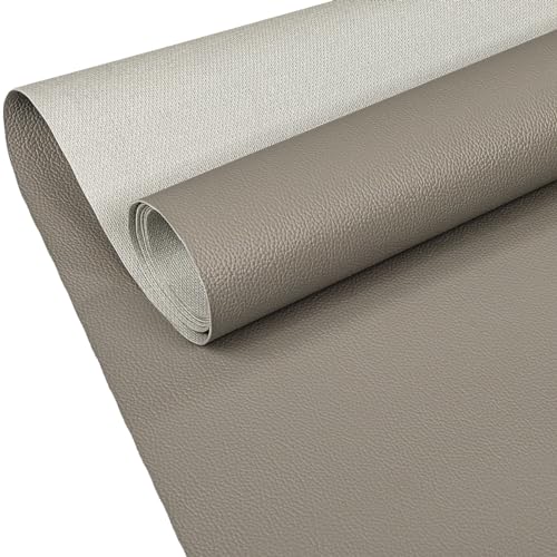 ANRO Kunstleder Lederimitat Lederstoff Polsterstoff Nappaprägung Texturiert Meterware Bezugsstoff Sand 300x140cm von ANRO