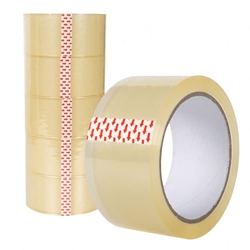 ANRO Paketklebeband Klebeband Paketband Packband Packing Tape Verpackungsband für Pakete Karton 66m x 48mm Set 36 Rollen Transparent von ANRO