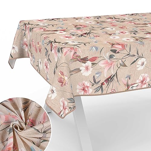 Stoff Tischdecke Tischwäsche Textil Tischtuch Baumwolle Polyester Gewebe abwaschbar pflegeleicht, in rund oval eckig Kalibri 100x140cm mit Saum (Eingefasst) von ANRO