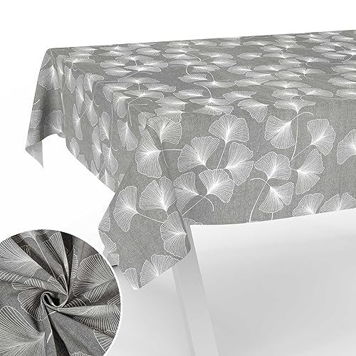 Stoff Tischdecke Tischwäsche Textil Tischtuch Baumwolle Polyester Gewebe abwaschbar pflegeleicht, in rund oval eckig Pusteblume 100x140cm Schnittkante von ANRO