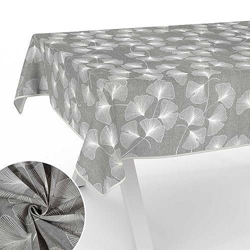 Stoff Tischdecke Tischwäsche Textil Tischtuch Baumwolle Polyester Gewebe abwaschbar pflegeleicht, in rund oval eckig Pusteblume 90x130cm mit Saum (Eingefasst) von ANRO