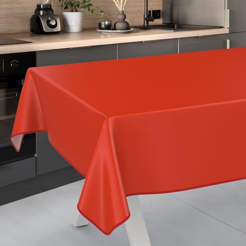 Wachstuch-Tischdecke Tischdecke abwaschbar Wachstuch Garten-Tischdecke Outdoor Indoor 120x140cm mit Saum Rot Wachstuch-Tischdecke Tischdecke abwaschbar Wachstuch Garten-Tischdecke Outdoor Indoor 120x140cm mit Saum Rot von ANRO