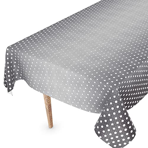 Wachstuchtischdecke Wachstischdecke Tischdecke abwaschbar Gartentischdecke Wachstuch Eckig rund oval 100 x 140cm Schnittkante Schwarz Weiß von ANRO