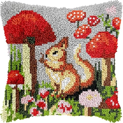 ANSIWEIGO Kissenbezugsset mit Tiermotiven, quadratische Kissenbezüge mit Reißverschluss, handwaschbar, gewebtes Polyesterdekor für Wohnzimmer und Schlafzimmer, 43 x 43 cm von ANSIWEIGO