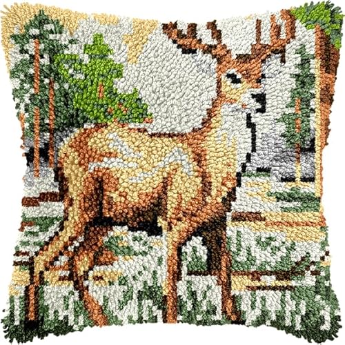 ANSIWEIGO Kissenbezugsset mit Tiermotiven, quadratische Kissenbezüge mit Reißverschluss, handwaschbar, gewebtes Polyesterdekor für Wohnzimmer und Schlafzimmer, 43 x 43 cm von ANSIWEIGO