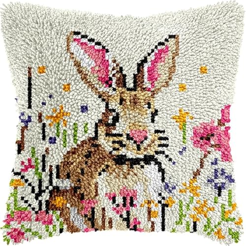 ANSIWEIGO Kissenbezugsset mit Tiermotiven, quadratische Kissenbezüge mit Reißverschluss, handwaschbar, gewebtes Polyesterdekor für Wohnzimmer und Schlafzimmer, 43 x 43 cm von ANSIWEIGO