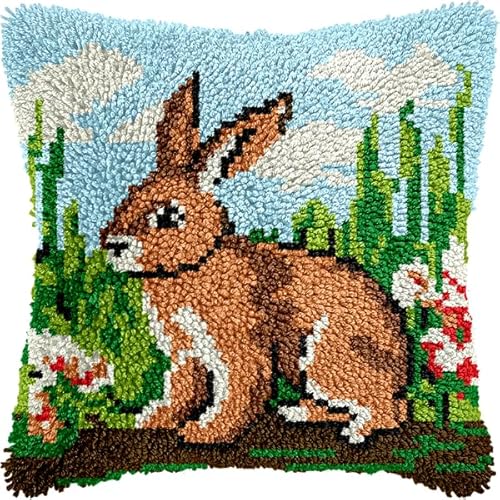 ANSIWEIGO Kissenbezugsset mit Tiermotiven, quadratische Kissenbezüge mit Reißverschluss, handwaschbar, gewebtes Polyesterdekor für Wohnzimmer und Schlafzimmer, 43 x 43 cm von ANSIWEIGO